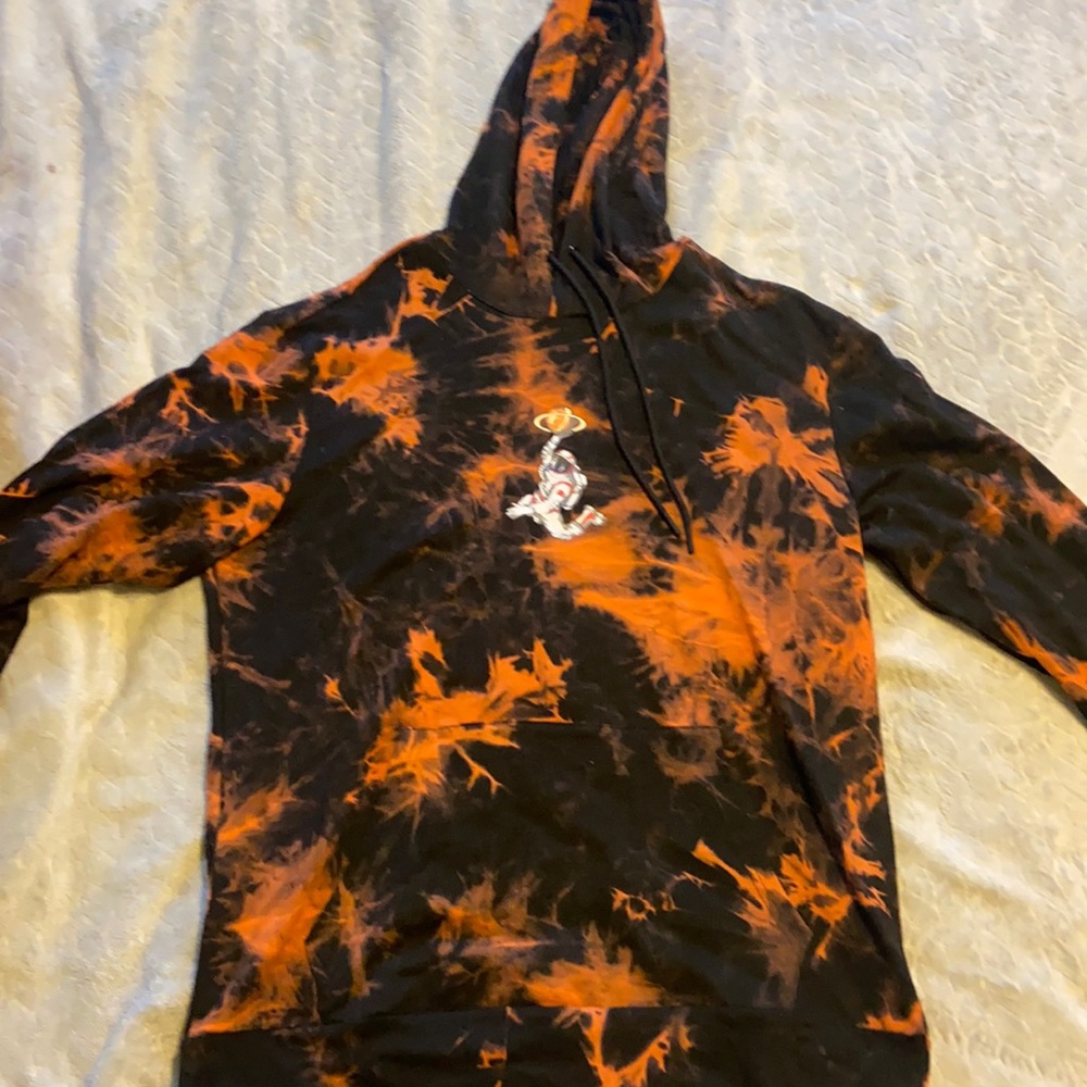 Men’s Orange Tie Dye Hoodie